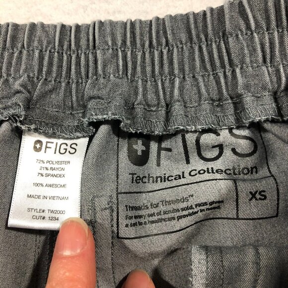 FIGS Pants Womens XS Yola Skinny Scrub Pants Gray Technical Collection TW2000 - Picture 6 of 8
